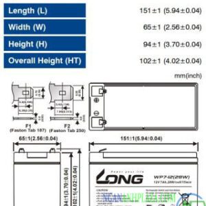 WP7 12 28W Dimensions NGANANH